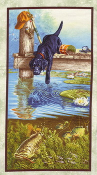 Country Canines Labradors Fabric Panel
